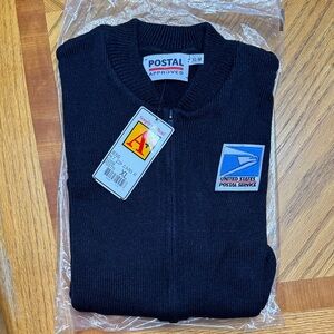 USPS Navy Zip-Up Sweater